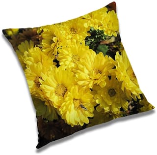 RADANYA Floral Cushion Cover 16x16 inch