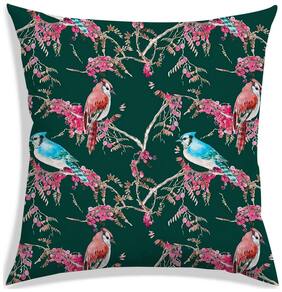 RADANYA Floral Polyester Orange Cushion Cover ( Regular , Pack of 1 )