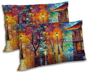 RADANYA Polyester Floral Pillow Covers ( Pack of 2 , Multi )