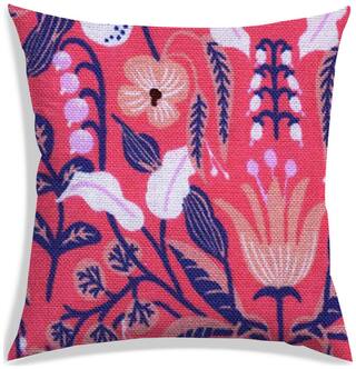 RADANYA Floral Polyester Peach Cushion Cover ( Extra large , Pack of 1 )