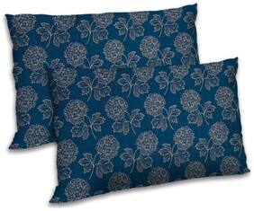 RADANYA Polyester Floral Pillow Covers ( Pack of 2 , Blue )