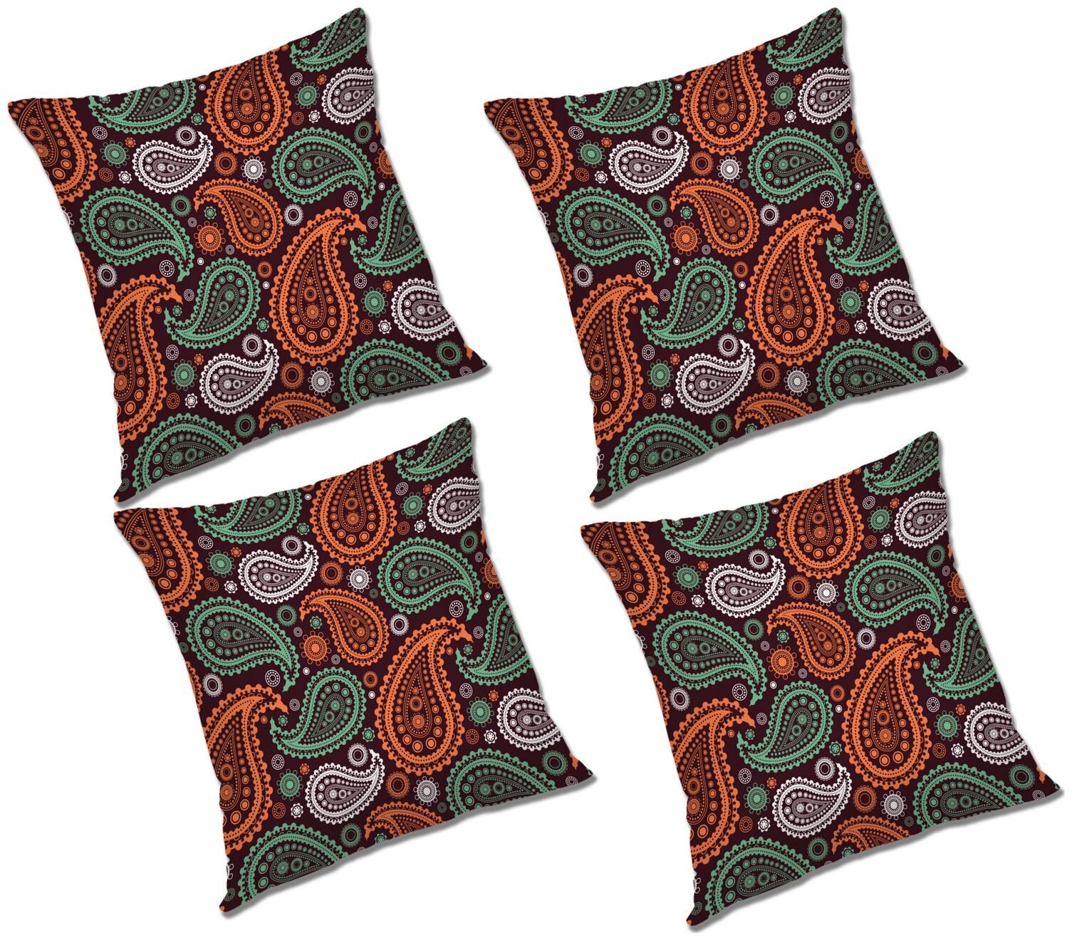 

RADANYA Floral Polyester Red Cushion Cover ( Extra large Pack of 4 )