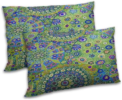 RADANYA Floral Printed Accent Cusion Set of 2 - 12x18 inch