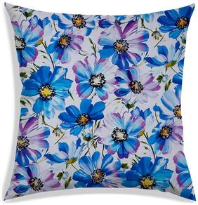 RADANYA Floral Polyester Off-white Cushion Cover ( Regular , Pack of 1 )