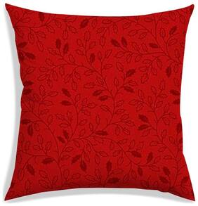 RADANYA Floral Polyester Red Cushion Cover ( Small , Pack of 1 )