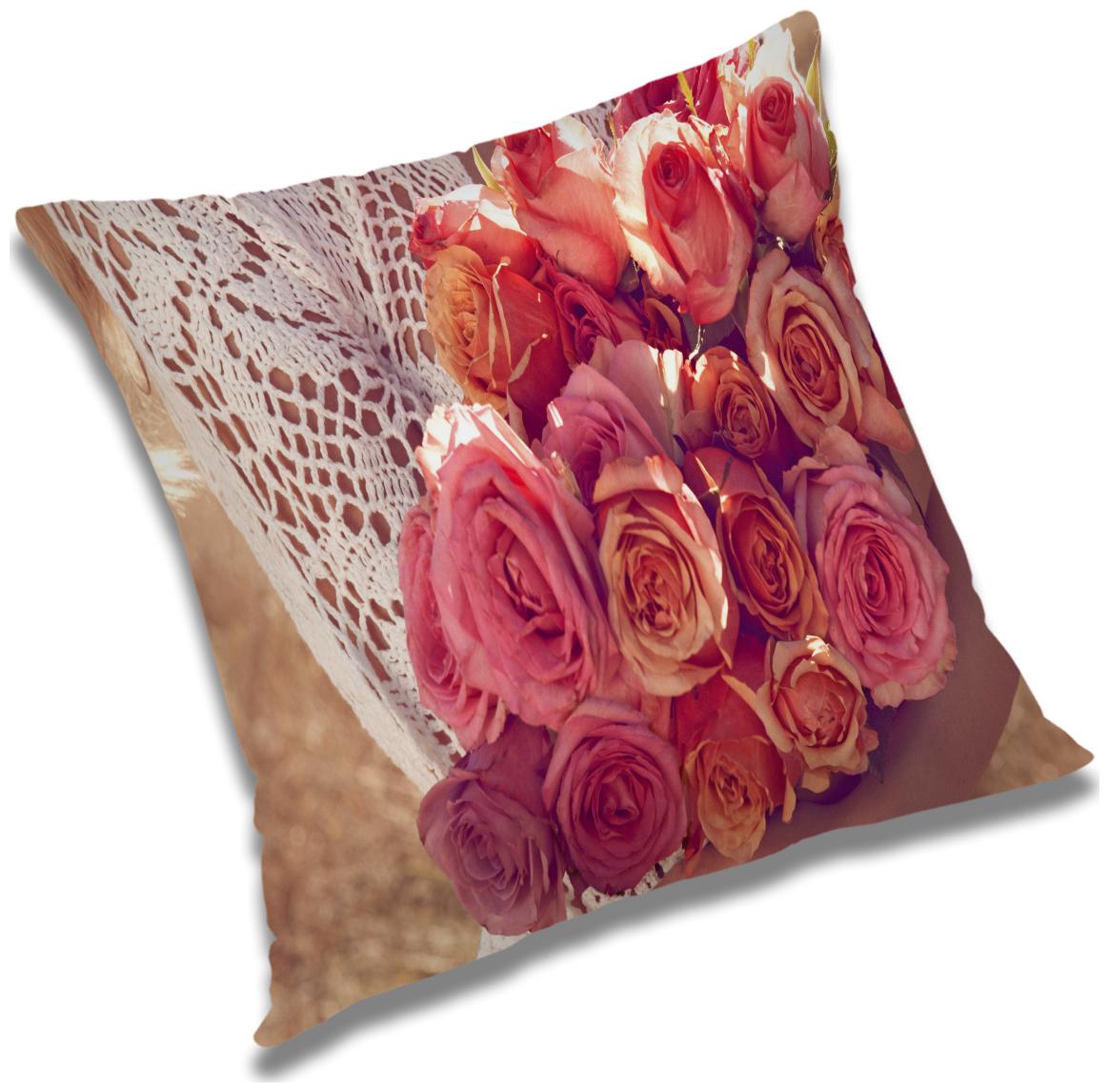 

RADANYA Floral Cushion Cover with Filler Set 20x20 inch