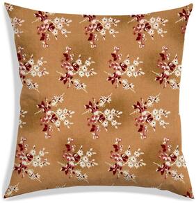 RADANYA Floral Polyester Brown Cushion Cover ( Large , Pack of 1 )