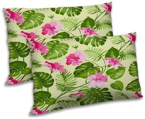 RADANYA Polyester Floral Pillow Covers ( Pack of 2 , Beige )