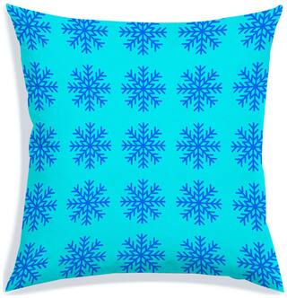 RADANYA Floral Polyester Blue Cushion Cover ( Small , Pack of 1 )