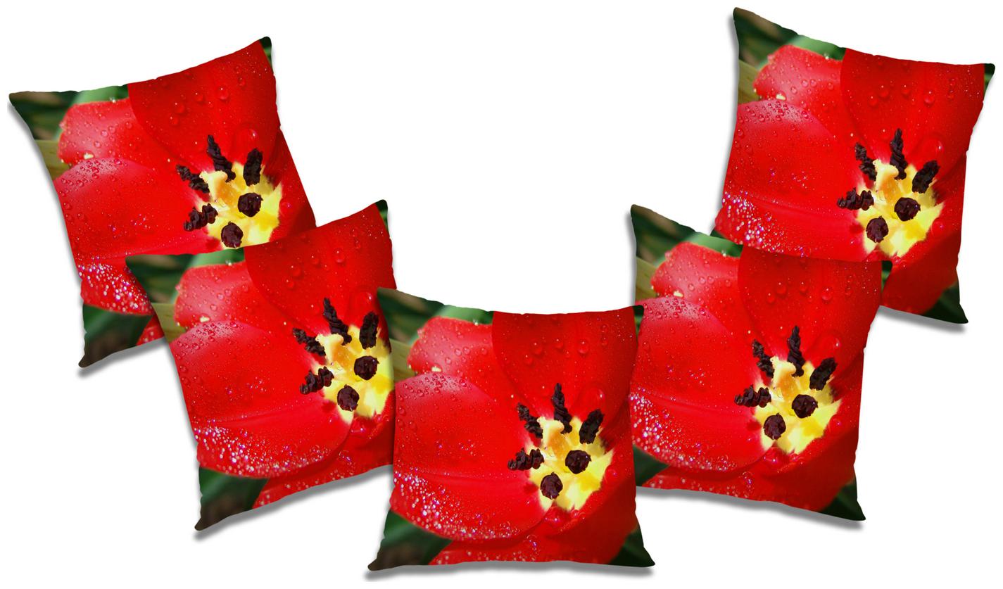 

RADANYA Floral Cushion Cover with Filler (Set of 5) 12x12 inch