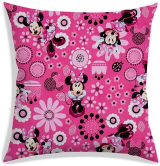 RADANYA Floral Polyester Pink Cushion Cover ( Large , Pack of 1 )