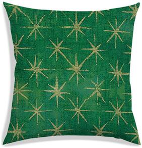 RADANYA Floral Polyester Green Cushion Cover ( Extra large , Pack of 1 )