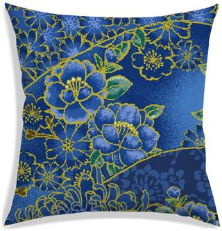 RADANYA Floral Polyester Purple Cushion Cover ( Large , Pack of 1 )