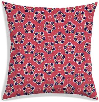 RADANYA Floral Polyester Peach Cushion Cover ( Extra large , Pack of 1 )