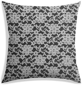 RADANYA Floral Polyester Grey Cushion Cover ( Small , Pack of 1 )