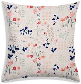 RADANYA Floral Polyester Cream Cushion Cover ( Extra large , Pack of 1 )