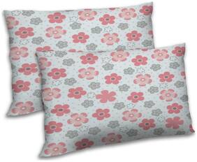 RADANYA Polyester Floral Pillow Covers ( Pack of 2 , Off-White )