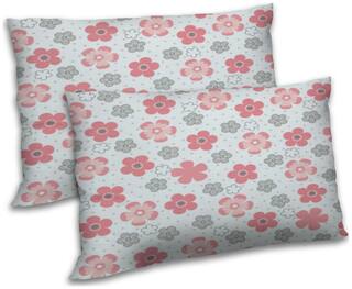 RADANYA Polyester Floral Pillow Covers ( Pack of 2 , Off-White )