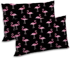 RADANYA Polyester Floral Pillow Covers ( Pack of 2 , Black )