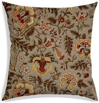 RADANYA Floral Polyester Brown Cushion Cover ( Large , Pack of 1 )
