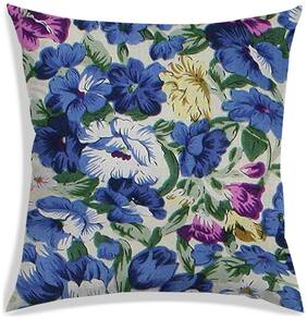 RADANYA Floral Polyester Purple Cushion Cover ( Large , Pack of 1 )