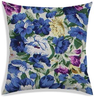 RADANYA Floral Polyester Purple Cushion Cover ( Large , Pack of 1 )