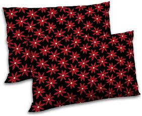 RADANYA Polyester Floral Pillow Covers ( Pack of 2 , Black )