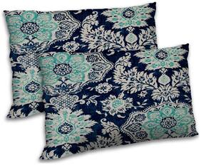RADANYA Polyester Floral Pillow Covers ( Pack of 2 , Blue )