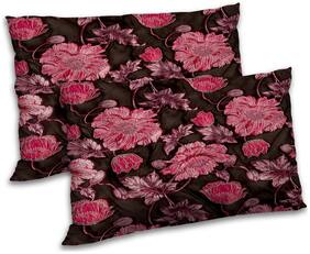 RADANYA Polyester Floral Pillow Covers ( Pack of 2 , Brown )