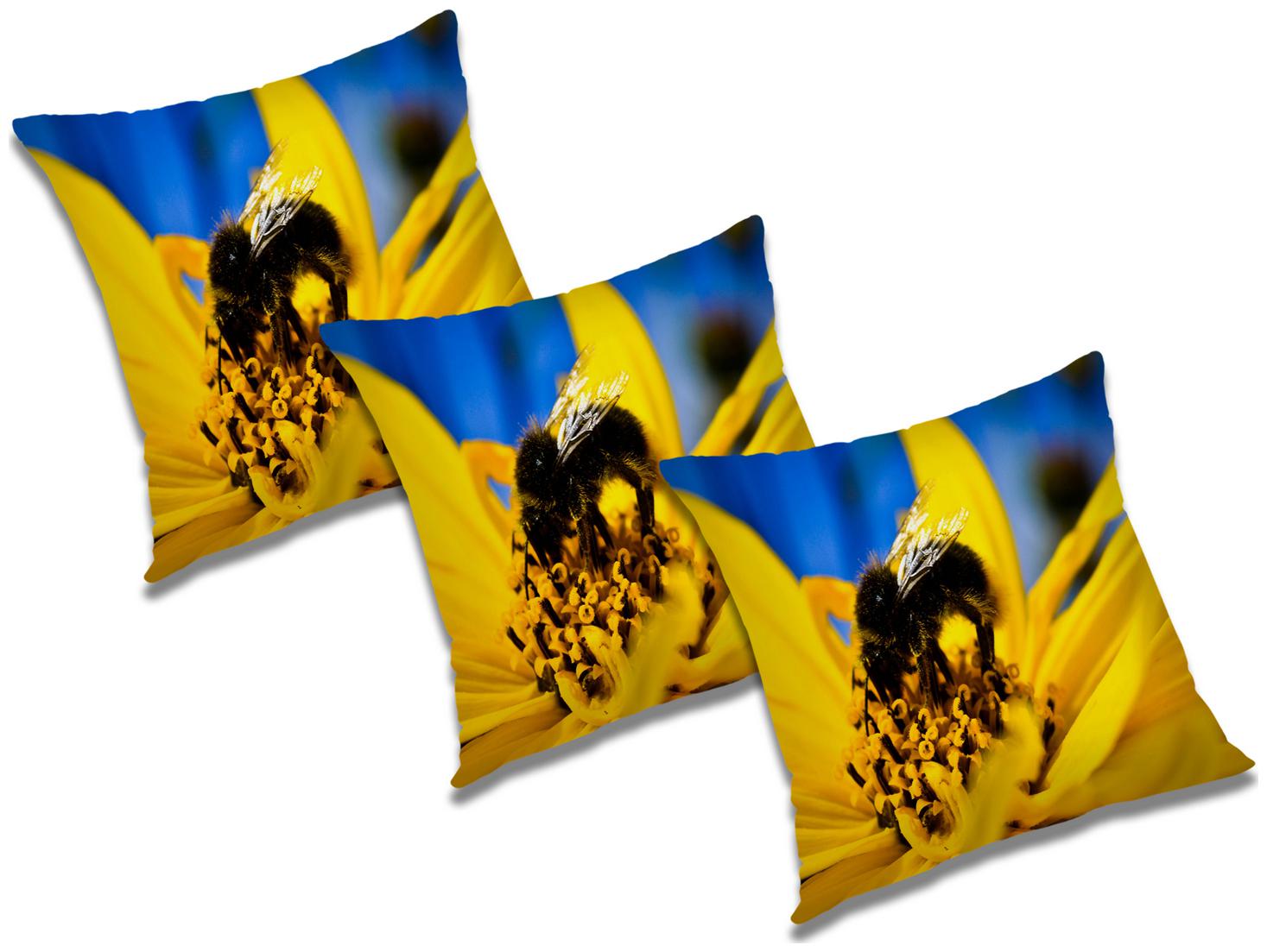 

RADANYA Floral Cushion Cover with Filler (Set of 3) 18x18 inch