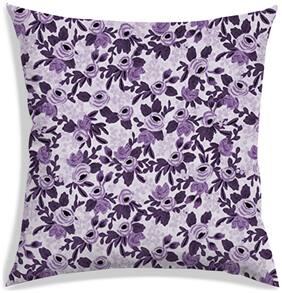 RADANYA Floral Polyester Purple Cushion Cover ( Small , Pack of 1 )