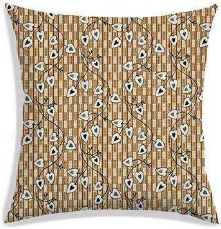 RADANYA Floral Polyester Brown Cushion Cover ( Extra large , Pack of 1 )
