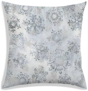 RADANYA Floral Polyester Grey Cushion Cover ( Small , Pack of 1 )