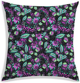 RADANYA Floral Polyester Grey Cushion Cover ( Extra large , Pack of 1 )