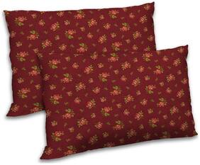 RADANYA Polyester Floral Pillow Covers ( Pack of 2 , Brown )