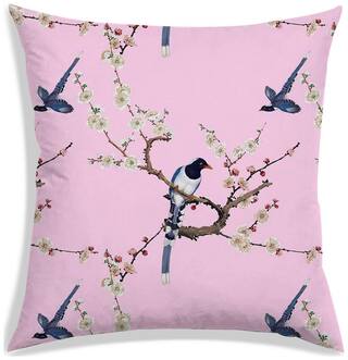 RADANYA Floral Polyester Pink Cushion Cover ( Small , Pack of 1 )