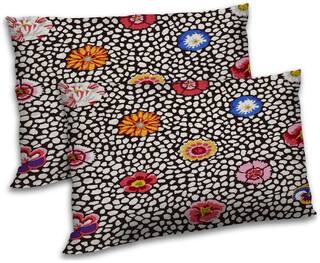RADANYA Polyester Floral Pillow Covers ( Pack of 2 , Black )