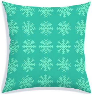 RADANYA Floral Polyester Blue Cushion Cover ( Large , Pack of 1 )