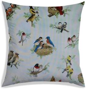 RADANYA Floral Polyester Orange Cushion Cover ( Small , Pack of 1 )