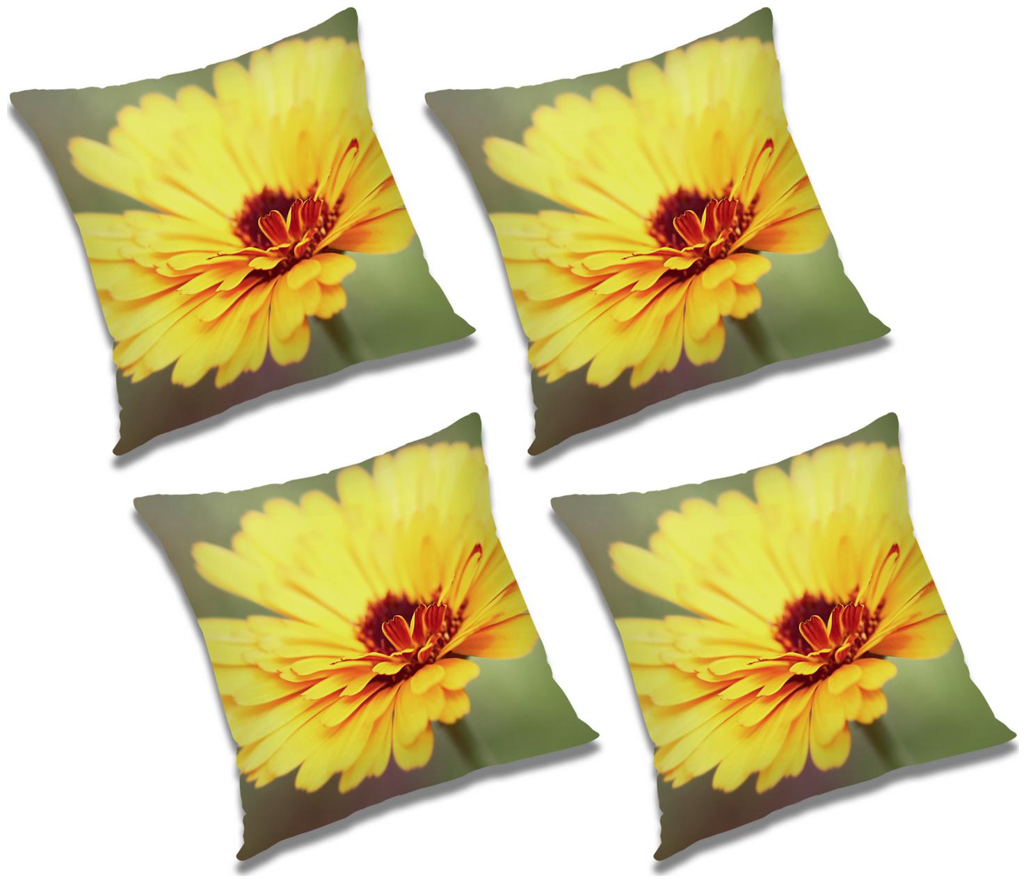 

RADANYA Floral Cushion Cover with Filler (Set of 4) 20x20 inch