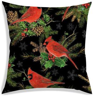 RADANYA Floral Polyester Black Cushion Cover ( Extra large , Pack of 1 )