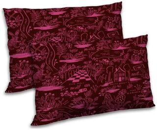 RADANYA Polyester Floral Pillow Covers ( Pack of 2 , Brown )