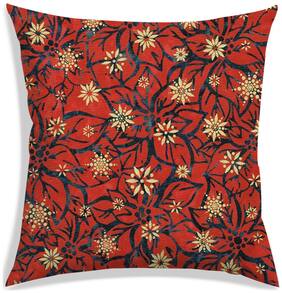 RADANYA Floral Polyester Orange Cushion Cover ( Extra large , Pack of 1 )