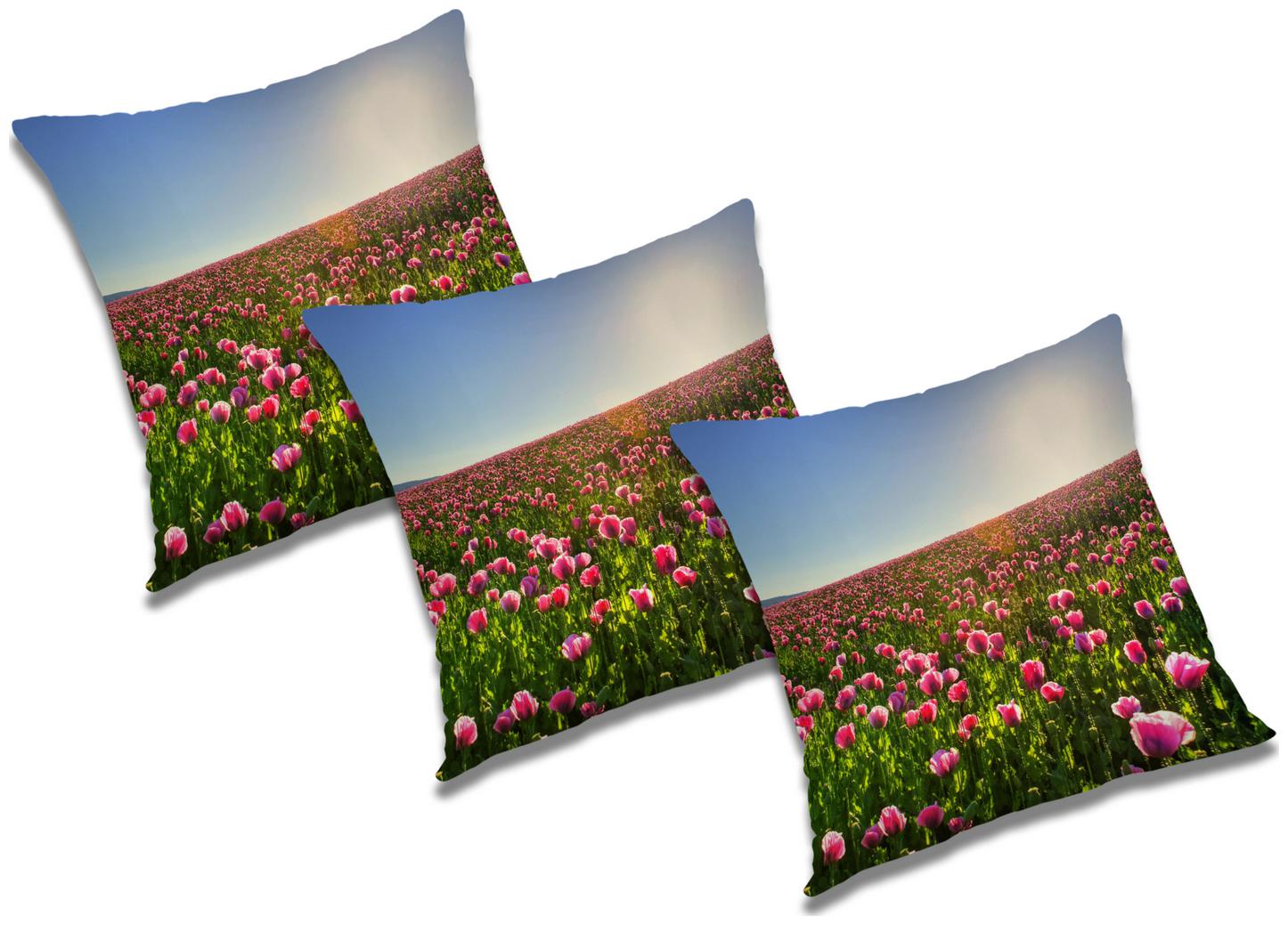 

RADANYA Floral Cushion Cover (Set of 3) 12x12 inch