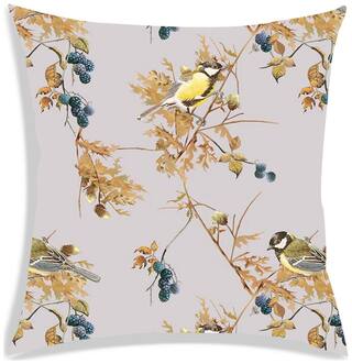 RADANYA Floral Polyester Peach Cushion Cover ( Regular , Pack of 1 )