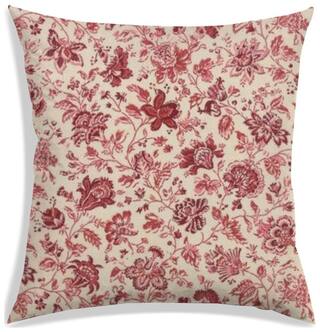 RADANYA Floral Polyester Off-white Cushion Cover ( Large , Pack of 1 )