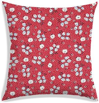 RADANYA Floral Polyester Red Cushion Cover ( Large , Pack of 1 )