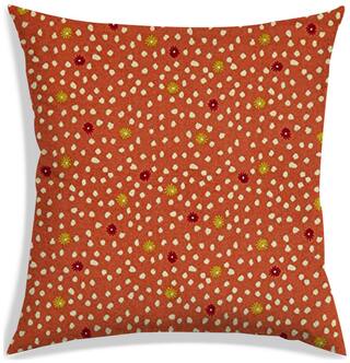 RADANYA Floral Polyester Brown Cushion Cover ( Large , Pack of 1 )