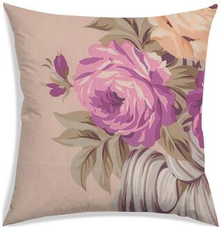 RADANYA Floral Polyester Cream Cushion Cover ( Extra large , Pack of 1 )