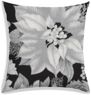 RADANYA Floral Polyester Black Cushion Cover ( Regular , Pack of 1 )